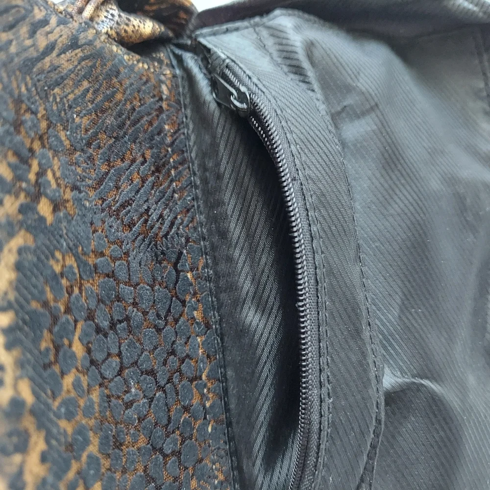 Animal Print Fabric Small Satchel - Picture 10 of 12